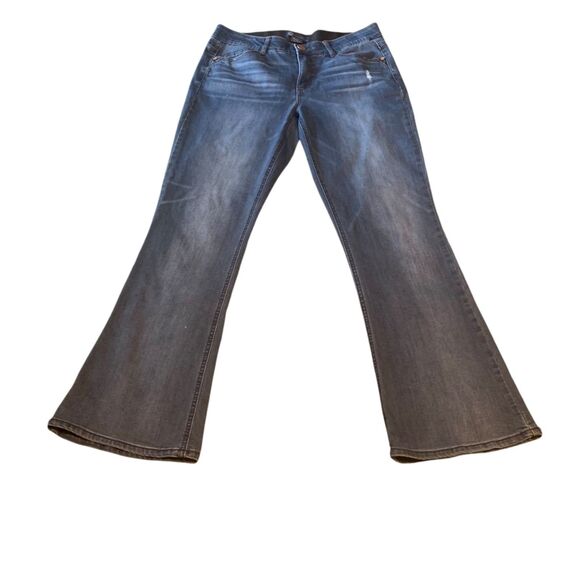 Democracy Ab Solution Womens Boot Cut Medium Wash Jeans 12 Casual Western - Picture 1 of 8